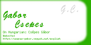 gabor csepes business card