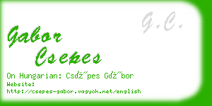 gabor csepes business card